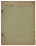 Moe Howard's Personally Owned Script for the 1943 Three Stooges Film ''Dizzy Detectives'', with Working Title ''Idiots De Luxe''